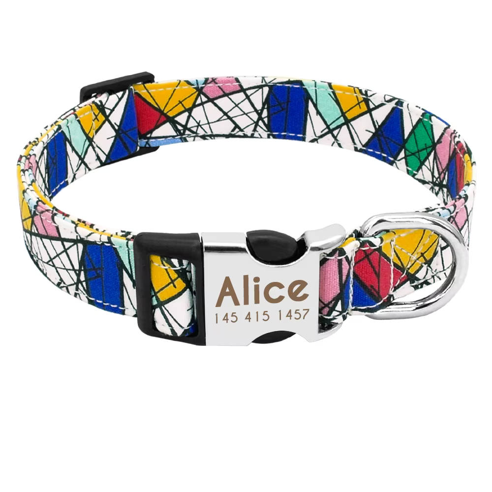 Hundehalsband Miro mit Gravur – Nylon, personalisiert