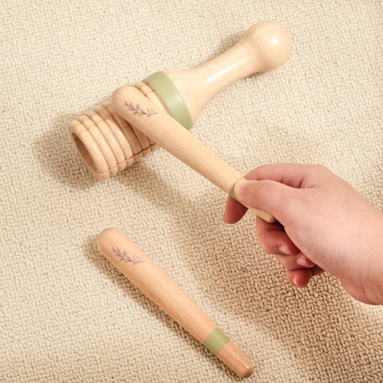 Holz Musikinstrument-Set Eichhörnchen – Montessori ab 12 Monaten
