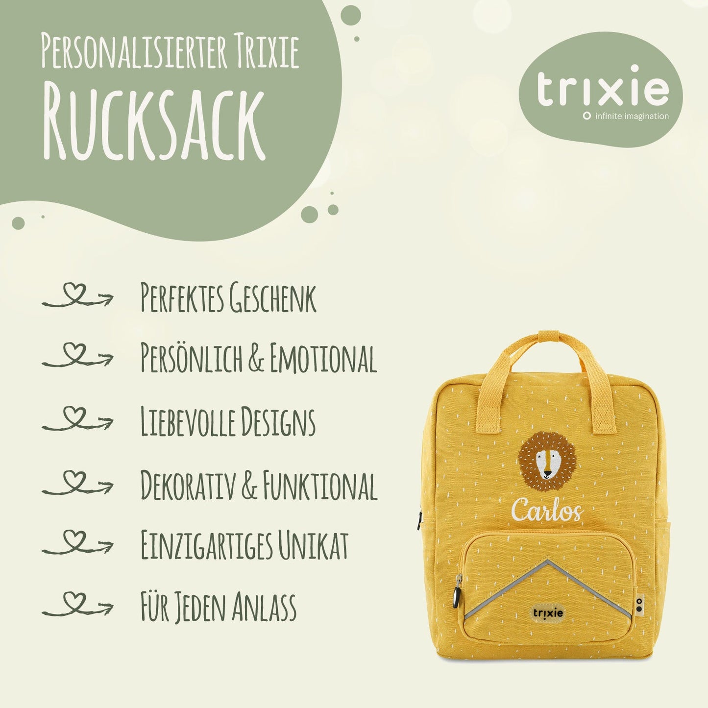 
Trixie XXL Rucksack gelb personalisierter trixie rucksack einzigartig