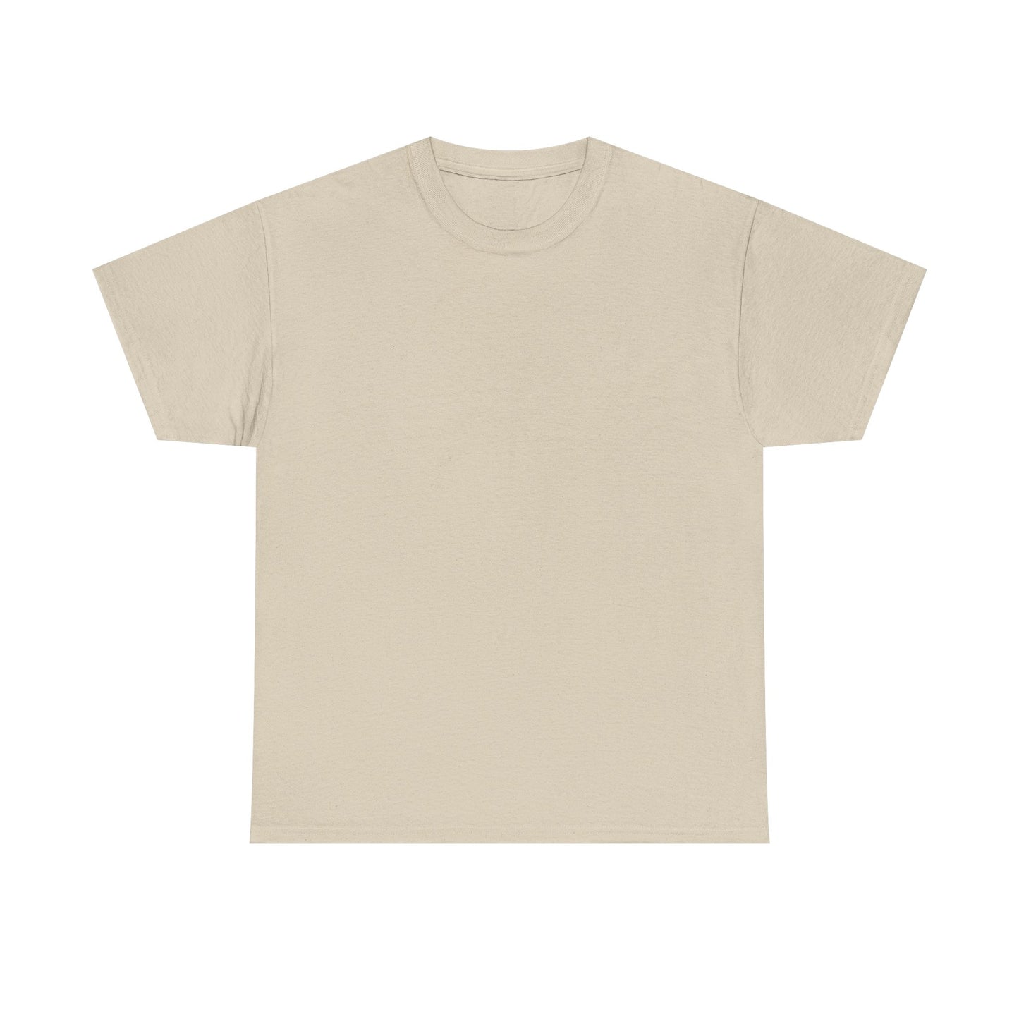 Naturfarbenes Koordinaten-T-Shirt mit Wunschort auf Rückseite, OEKO-TEX