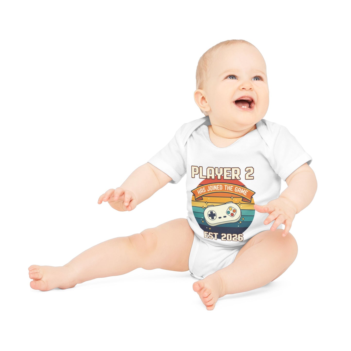 Player 2 Baby Body – Gaming Neugeborenen Geschenk Retro