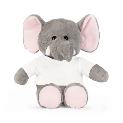  Personalisierter Elefant mit bedrucktem T-Shirt, individuelles Plüschtier