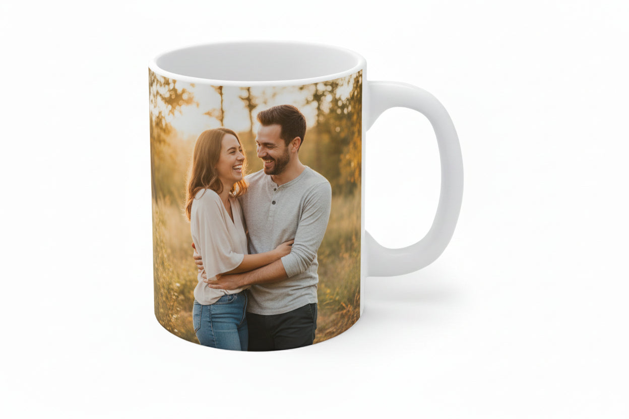 Personalisierte Keramiktasse liebe glücklich