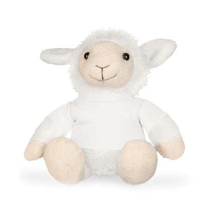  Personalisierter Schaf mit bedrucktem T-Shirt, individuelles Plüschtier