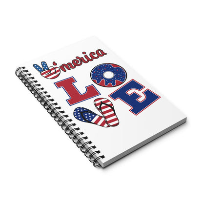  Detailansicht Spiralbindung des personalisierbaren Notizbuchs mit liniertem Papier
