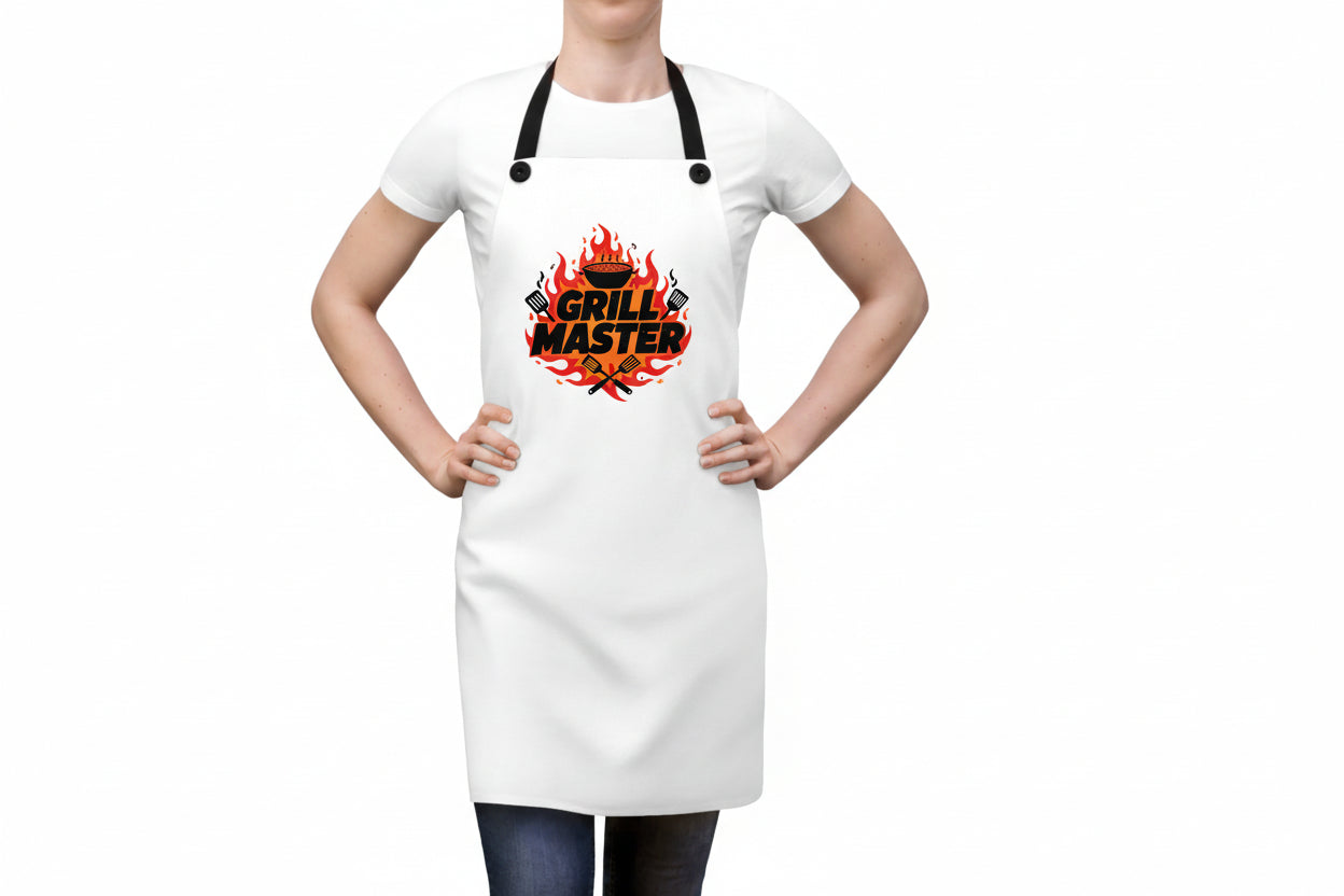 Detailansicht personalisierbare Grillschürze zum Kochen Grillen