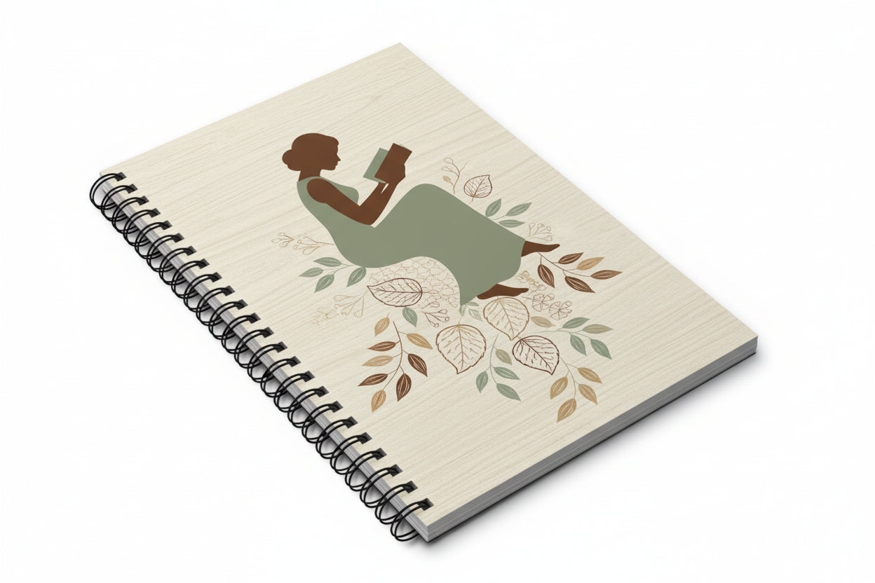 Personalisiertes Journal A5 mit robuster Spiralbindung - Seitenansicht