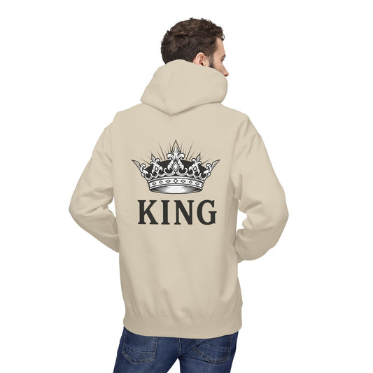 KING Hoodie Rückseite - Krone und KING Schriftzug auf schwarzem Pullover
