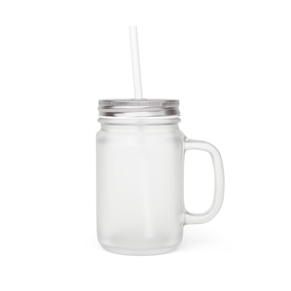 Personalisierbarer Becher mit Strohhalm aus Glas – Vintage Trinkglas