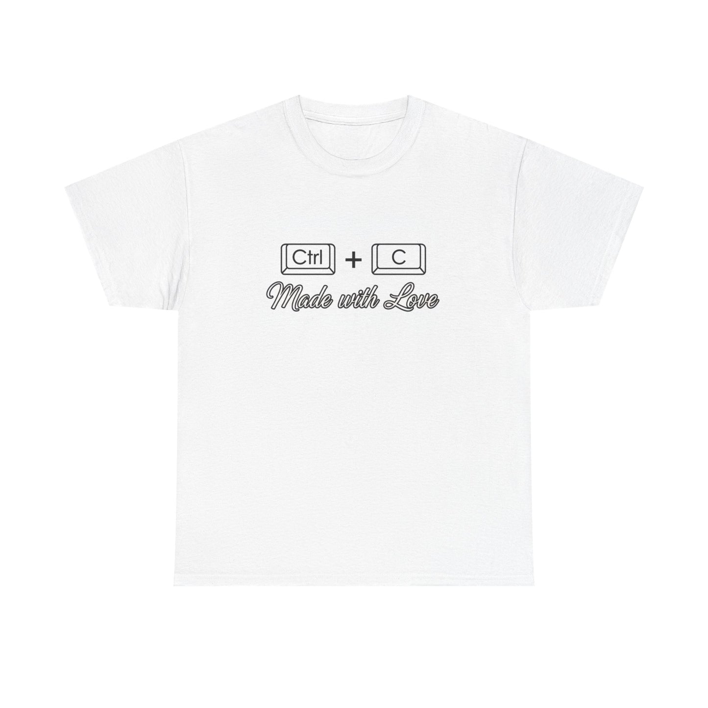 T-Shirt Ctrl C Made with Love - Witziges Programmierer Geschenk für Coder und Entwickler