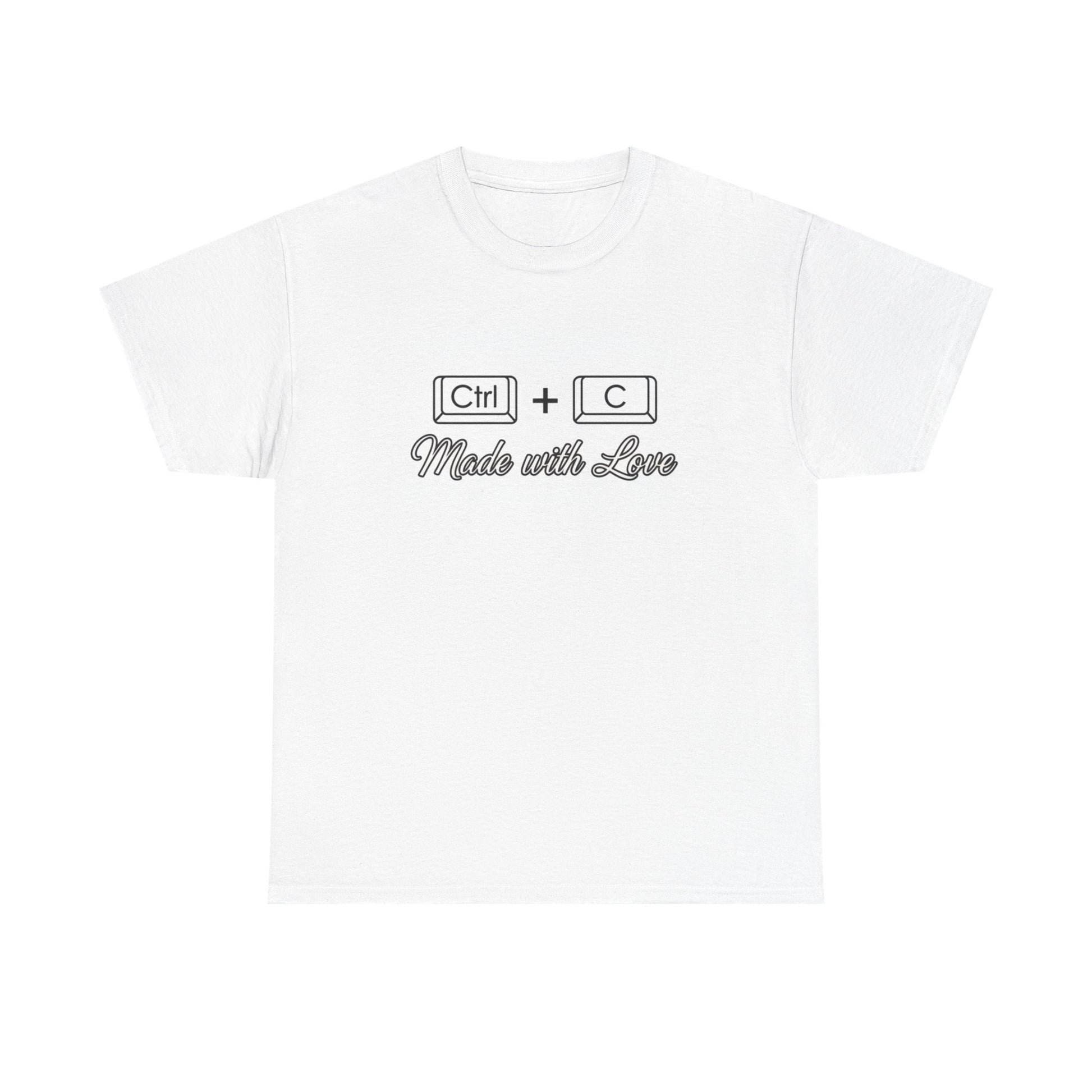 T-Shirt Ctrl C Made with Love - Witziges Programmierer Geschenk für Coder und Entwickler