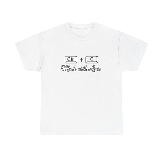 T-Shirt Ctrl C Made with Love - Witziges Programmierer Geschenk für Coder und Entwickler