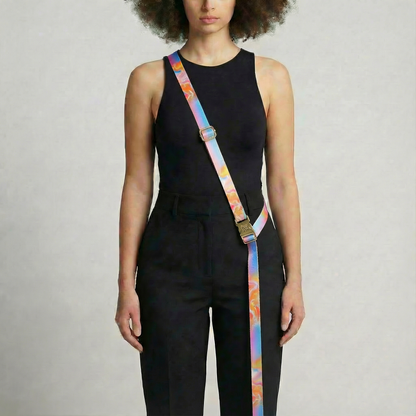  Aurora Hands-Free Hundeleine mit Nordlicht-Design und goldenen Metallbeschlägen - Freihändige 2m Leine von MKM Conceptstore

