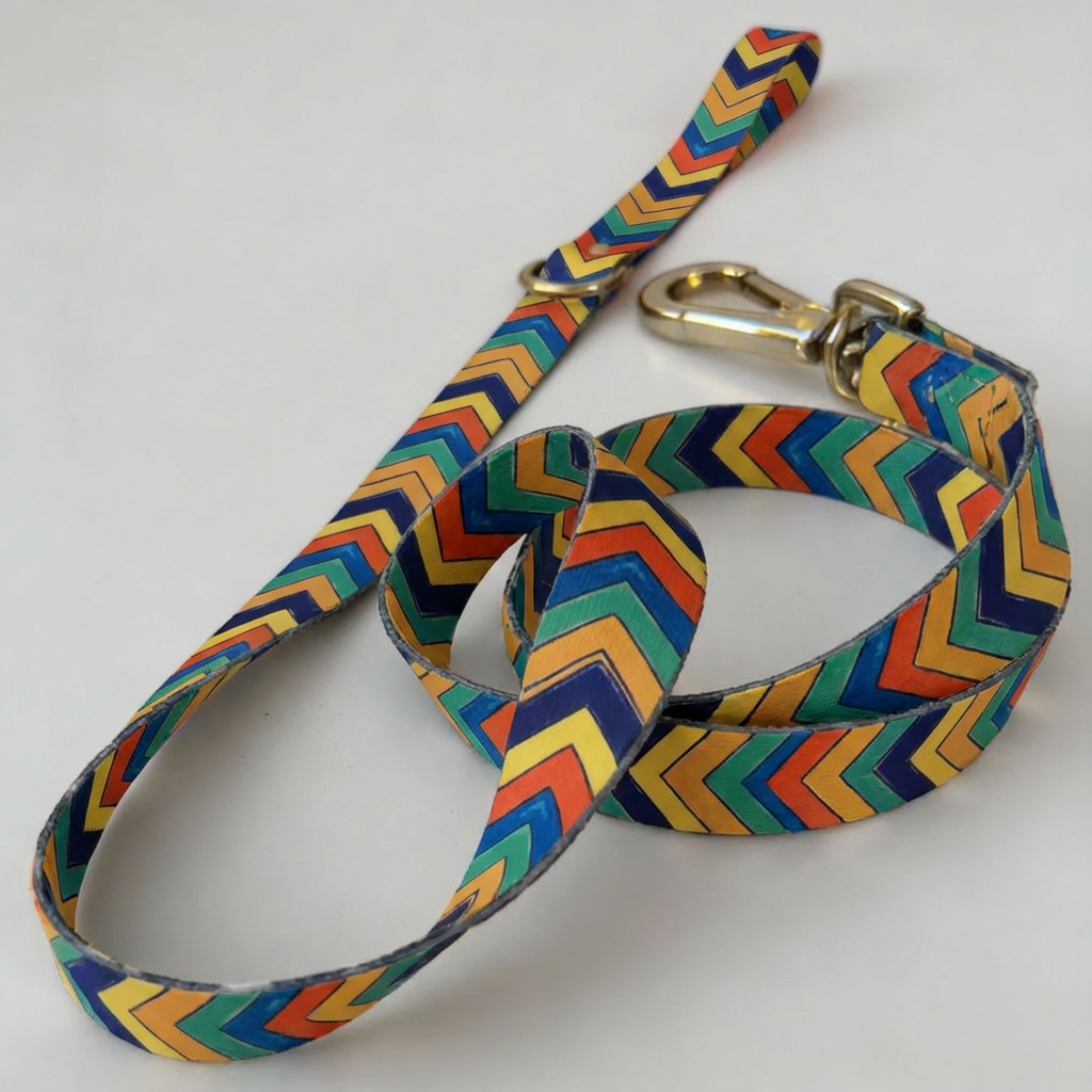 Festival Hundeleine mit goldenen Metallaccessoires - Schnelltrocknend und stylisch

