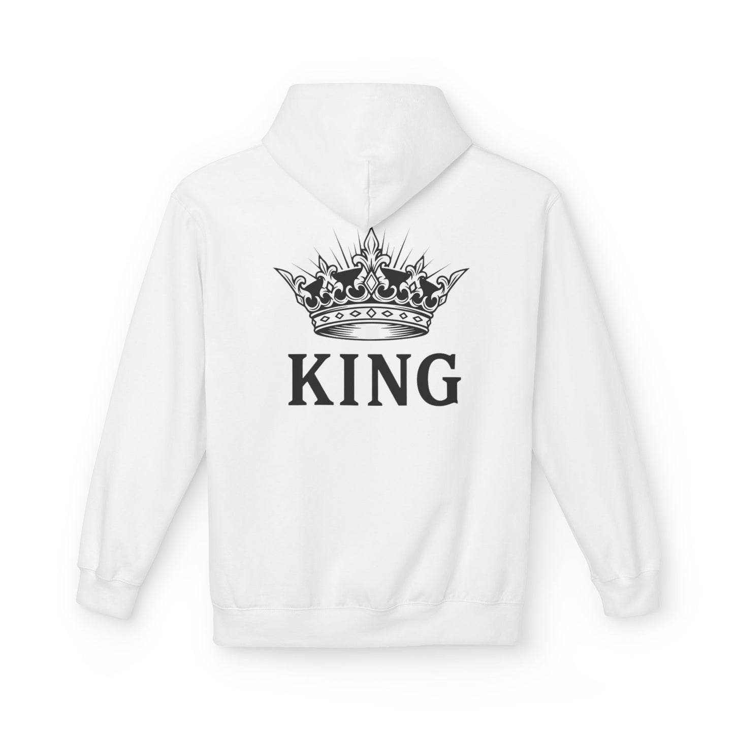 
KING Partner Hoodie weiß - Pärchen Pullover für Ihn mit stilvollem Design
