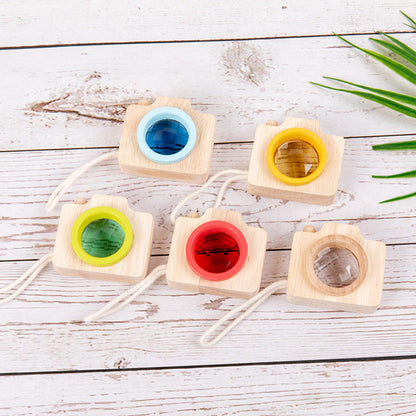 Holz Spielzeugkamera für Kinder – Kaleidoskop & Rollenspiel