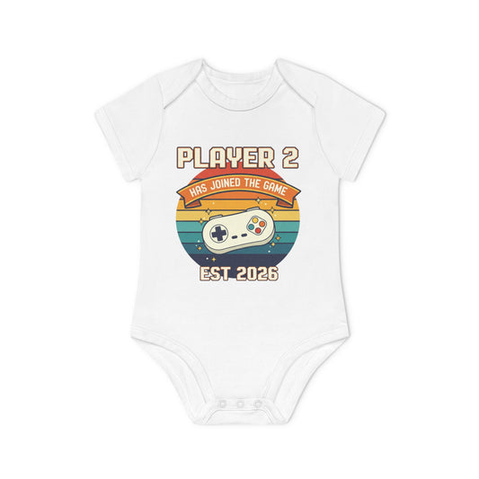 Player 2 Baby Body – Gaming Neugeborenen Geschenk Retro