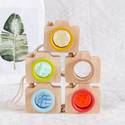 Holz Spielzeugkamera für Kinder – Kaleidoskop & Rollenspiel