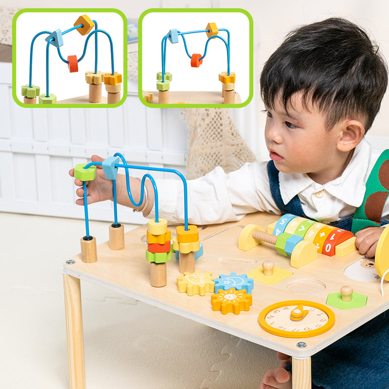 Montessori Spieltisch aus Holz – Lernspielzeug ab 1 Jahr