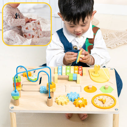 Montessori Spieltisch aus Holz – Lernspielzeug ab 1 Jahr