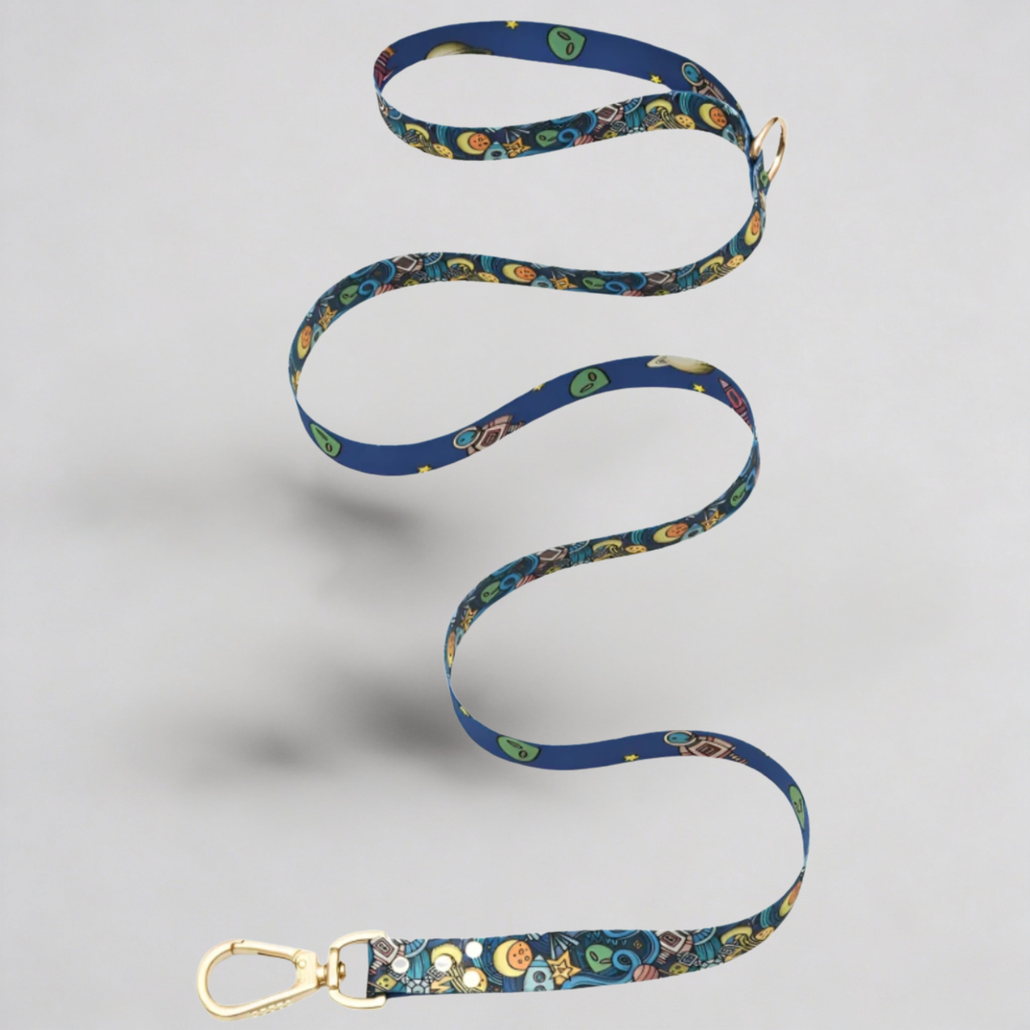  Hundeleine Galaxy 1,1m - Leichte Premium-Leine mit Gold-Details

