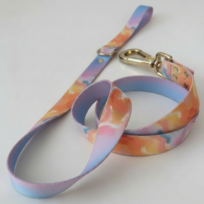  Hundeleine Aurora mit Goldmetall-Accessoires - Schnelltrocknend 1,1m


