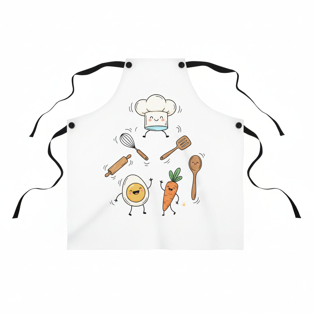 Personalisierte Schürze mit zwei Fronttaschen und verstellbarem Nackenband