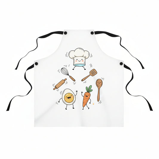 Personalisierte Schürze mit zwei Fronttaschen und verstellbarem Nackenband