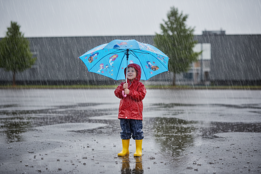 Magic Regenschirm Meerjungfrau für Kinder, farbwechselnd bei Regen 