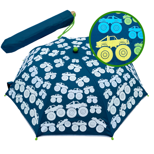  Magic Regenschirm Monster Truck für Kinder, farbwechselnd bei Regen