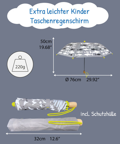 Kinder Regenschirm Hai – Magic Regenschirm mit 3D-Effekt
