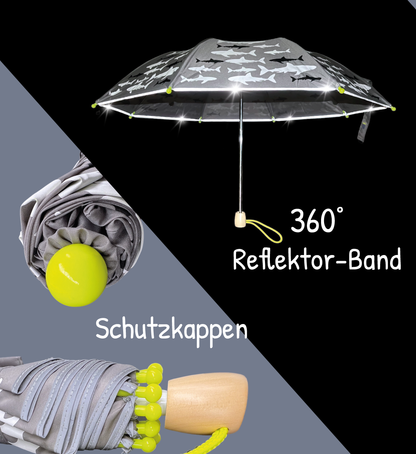 Kinder Regenschirm Hai – Magic Regenschirm mit 3D-Effekt