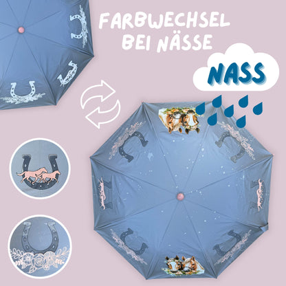 Kinder Regenschirm Pferd mit Reflektor – Magic Sicherheitsschirm