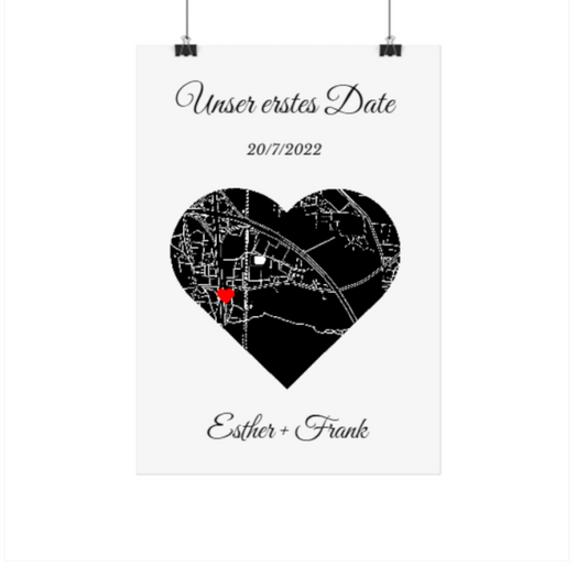 Personalisiertes Koordinaten-Poster mit individuellen GPS-Daten – Wanddekoration Museum-Qualität DIN A3"