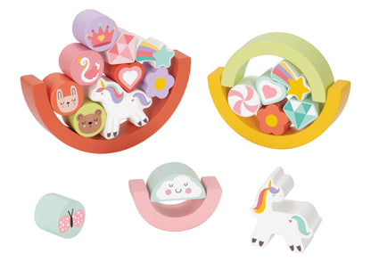 Einhorn Stapelspiel Holz – Feinmotorik & Konzentration spielerisch fördern