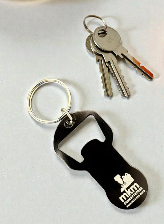 Einkaufswagen-Chip/Schlüsselanhänger mit Flaschenöffner Aluminium