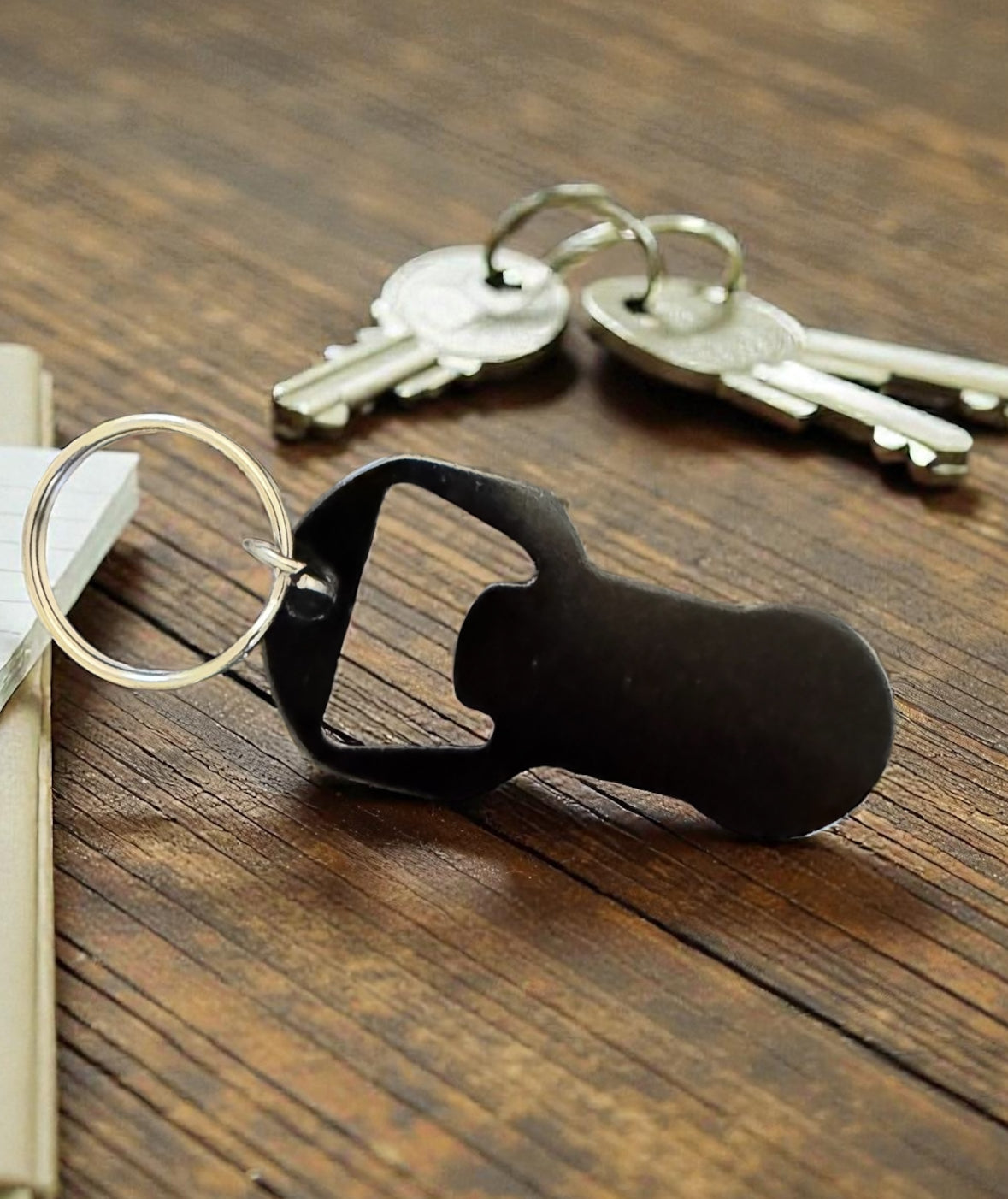 Einkaufswagen-Chip/Schlüsselanhänger mit Flaschenöffner Aluminium