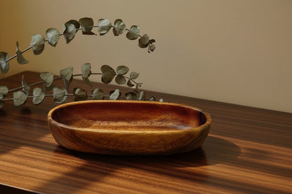 Bambusschale Detailansicht - nachhaltiges Holz mit natürlicher Maserung und individuellem Charakter