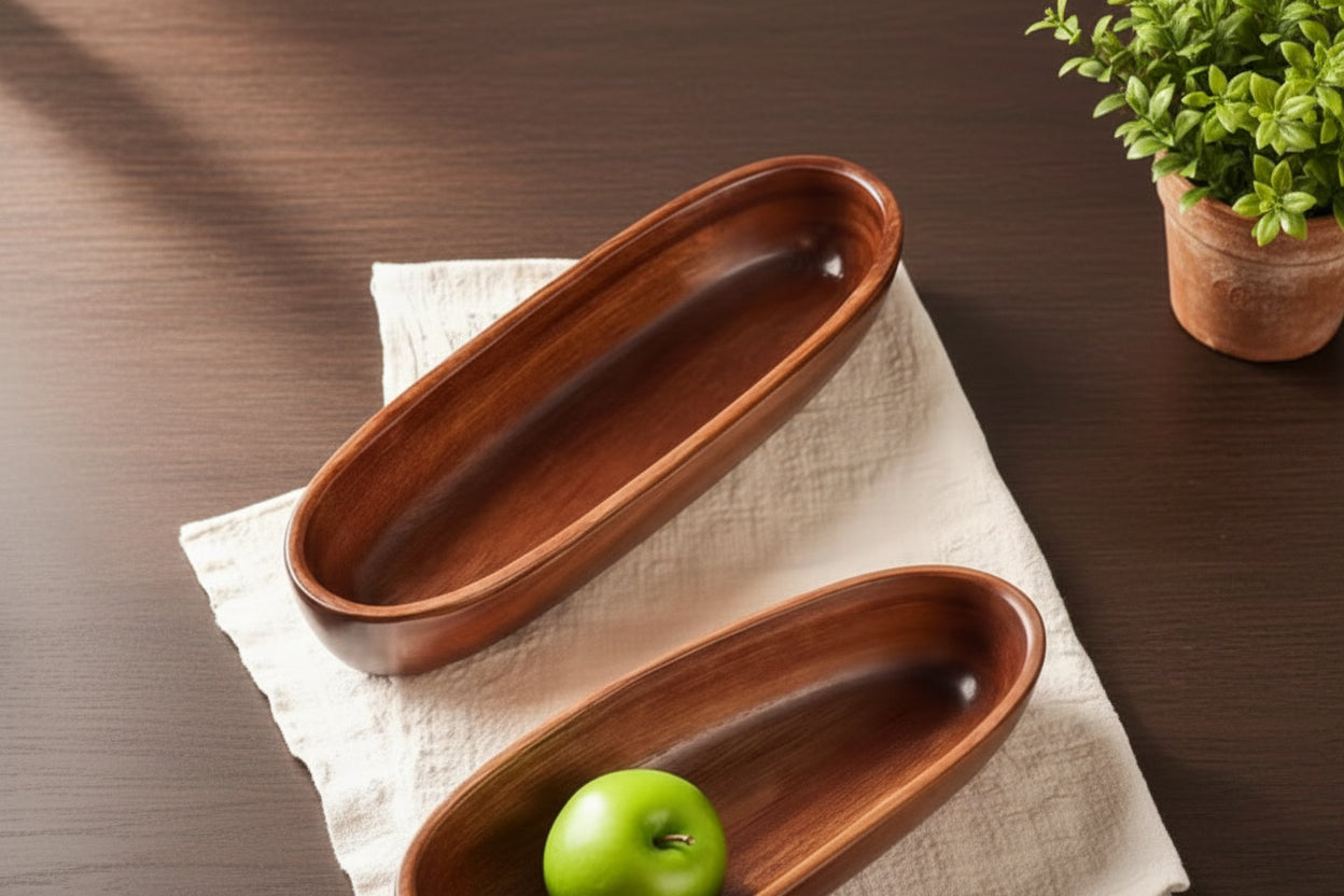 Natürliche Bambusschale leer - vielseitig verwendbar für Snacks, Deko oder als DIY-Kerze