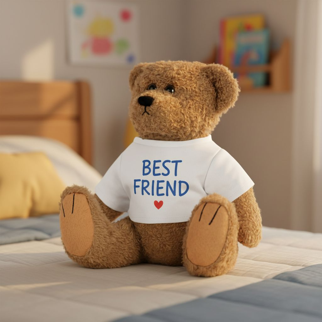 Personalisierbarer Teddybär mit individuellem T-Shirt, 20cm groß