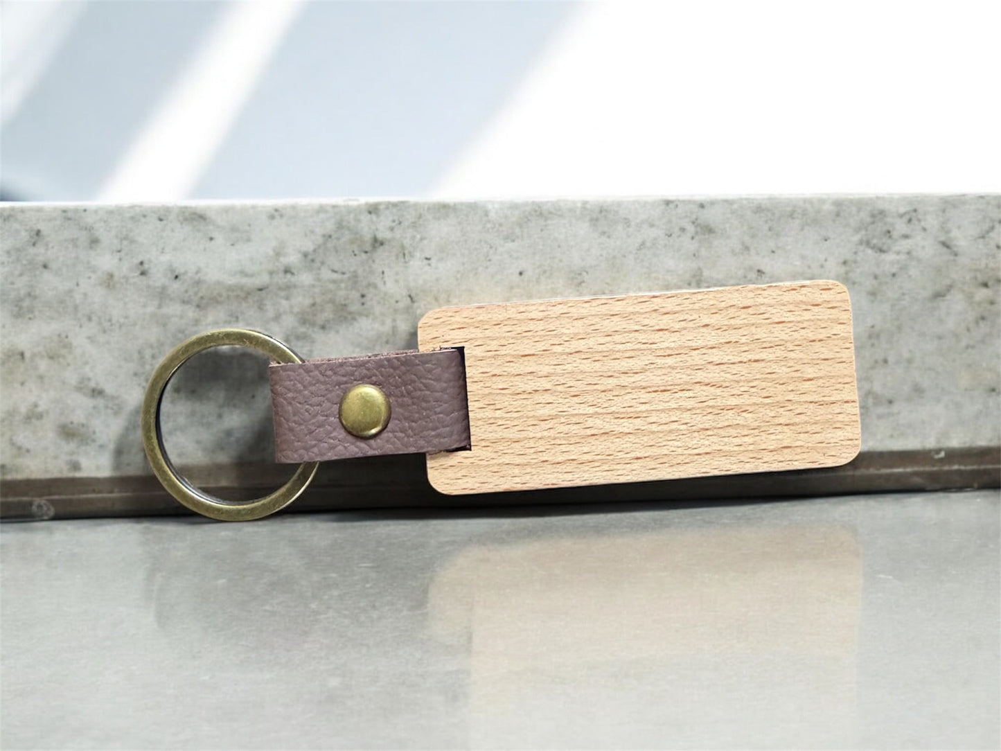 Personalisierbarer Holz Schlüsselanhänger