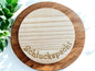 Personalisierbarer Holz-Untersetzer mit Gravur, 10cm Durchmesser