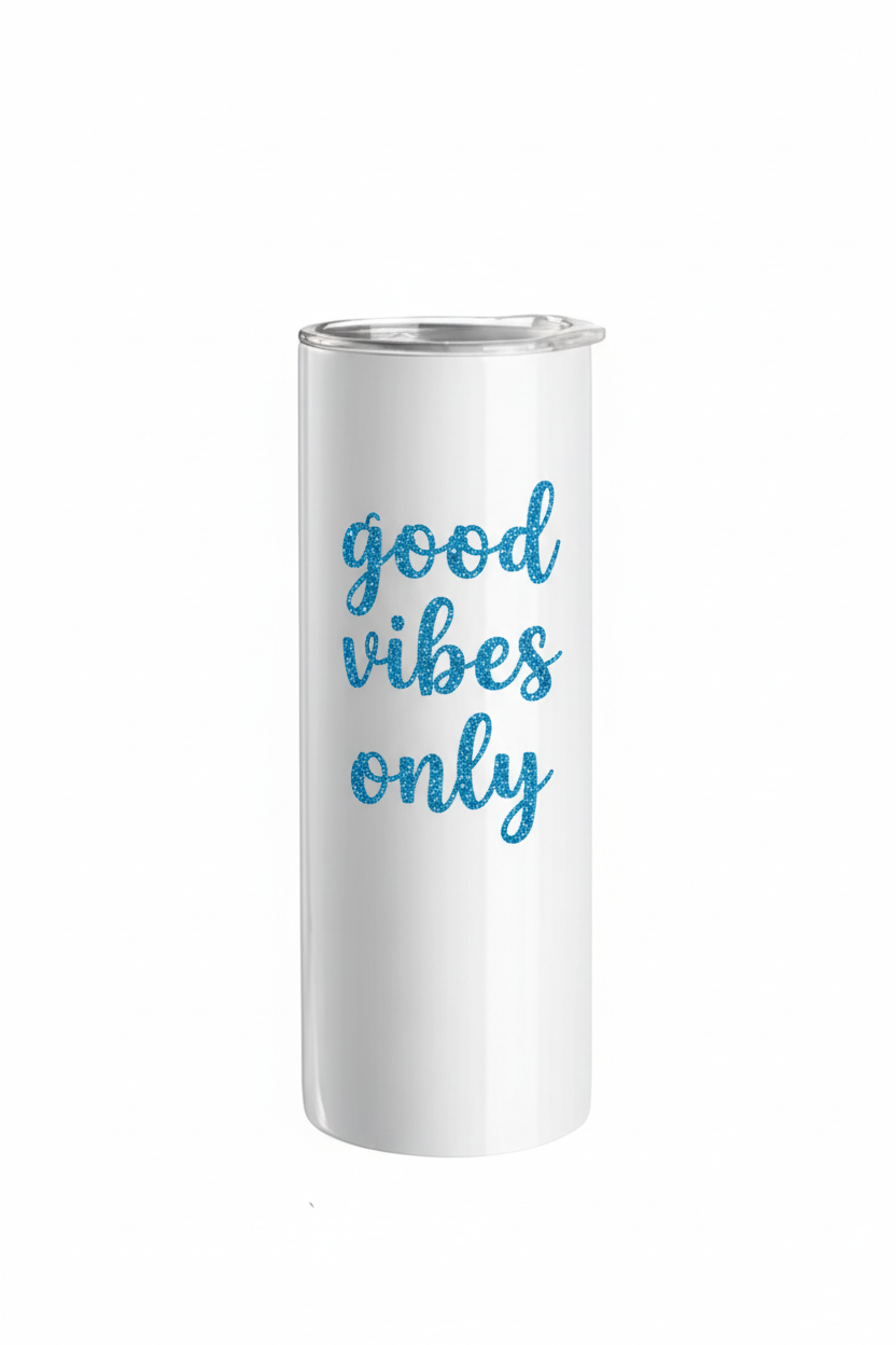 Personlalisierbarer Themobecher mit Glitzerschrift 