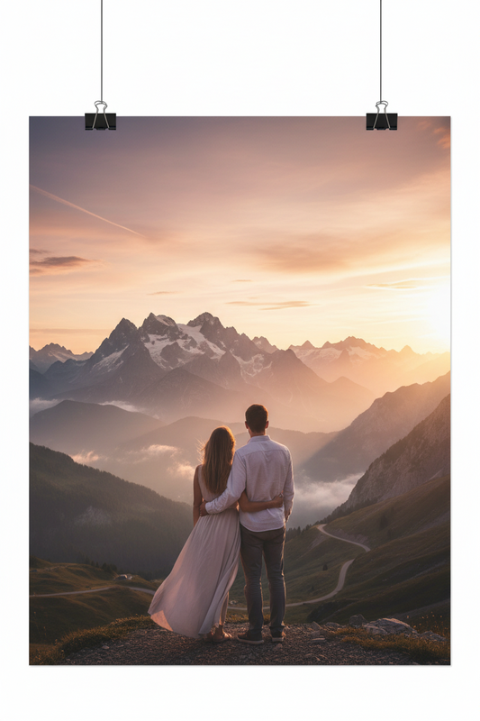 Minimalistisches weißes Poster in Museum-Qualität -
für verliebte pärchen