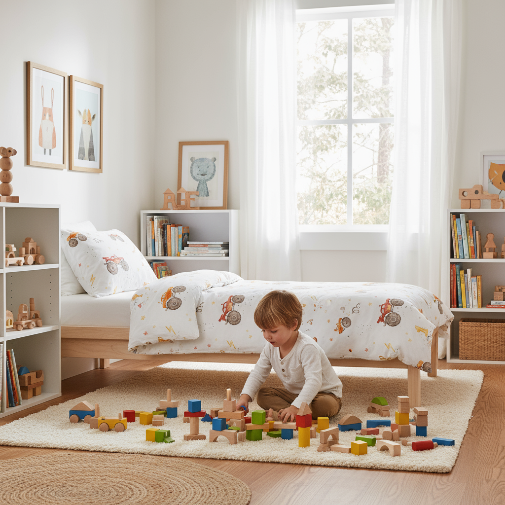 Kinderbettwäsche Monstertrucks Satin Baumwolle – weich, hautfreundlich, langlebig