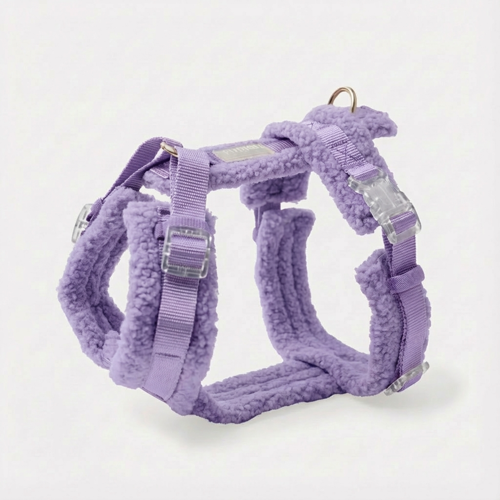Hundegeschirr-Set mit 240cm Leine - Elegantes Design in Violett