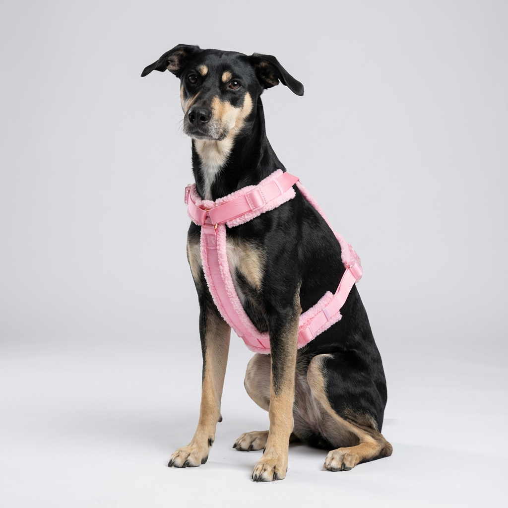 Teddy Hundegeschirr Pink - Weiche Polsterung für maximalen Komfort

