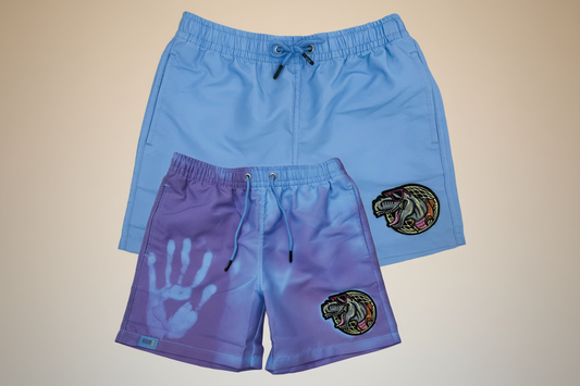  jungen Badehose mit Dinosaurier-Motiv, farbwechselnde Magic Badeshorts für Kinder
