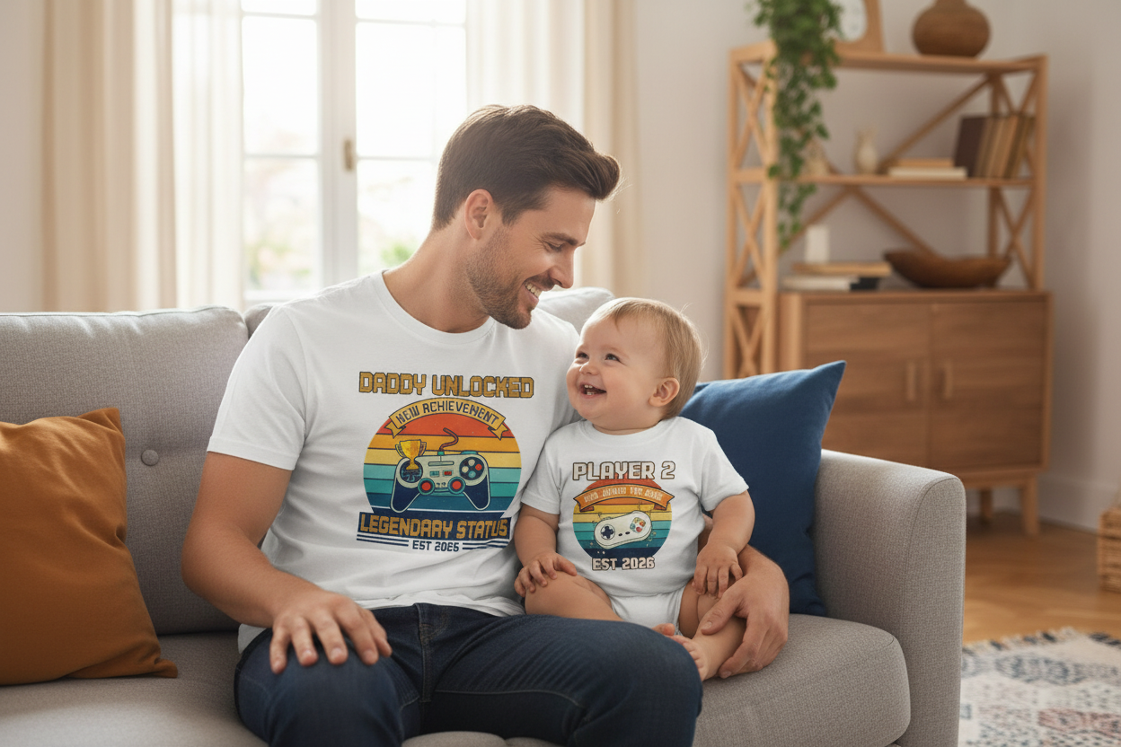Daddy Unlocked & Player 2 Matching Set Lifestyle
