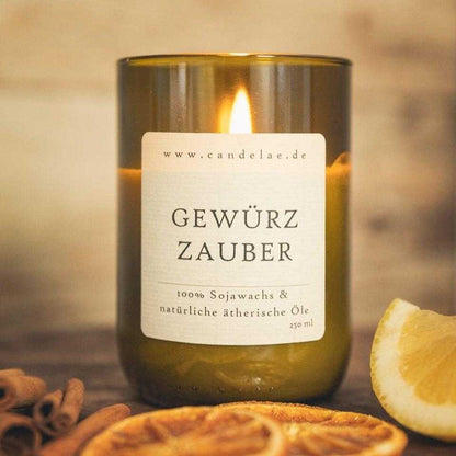 Duftkerze Gewürzzauber Candelae – Zimt Nelke Anis Sojawachs – nachhaltige Kerze Advent Weihnachten Geschenk